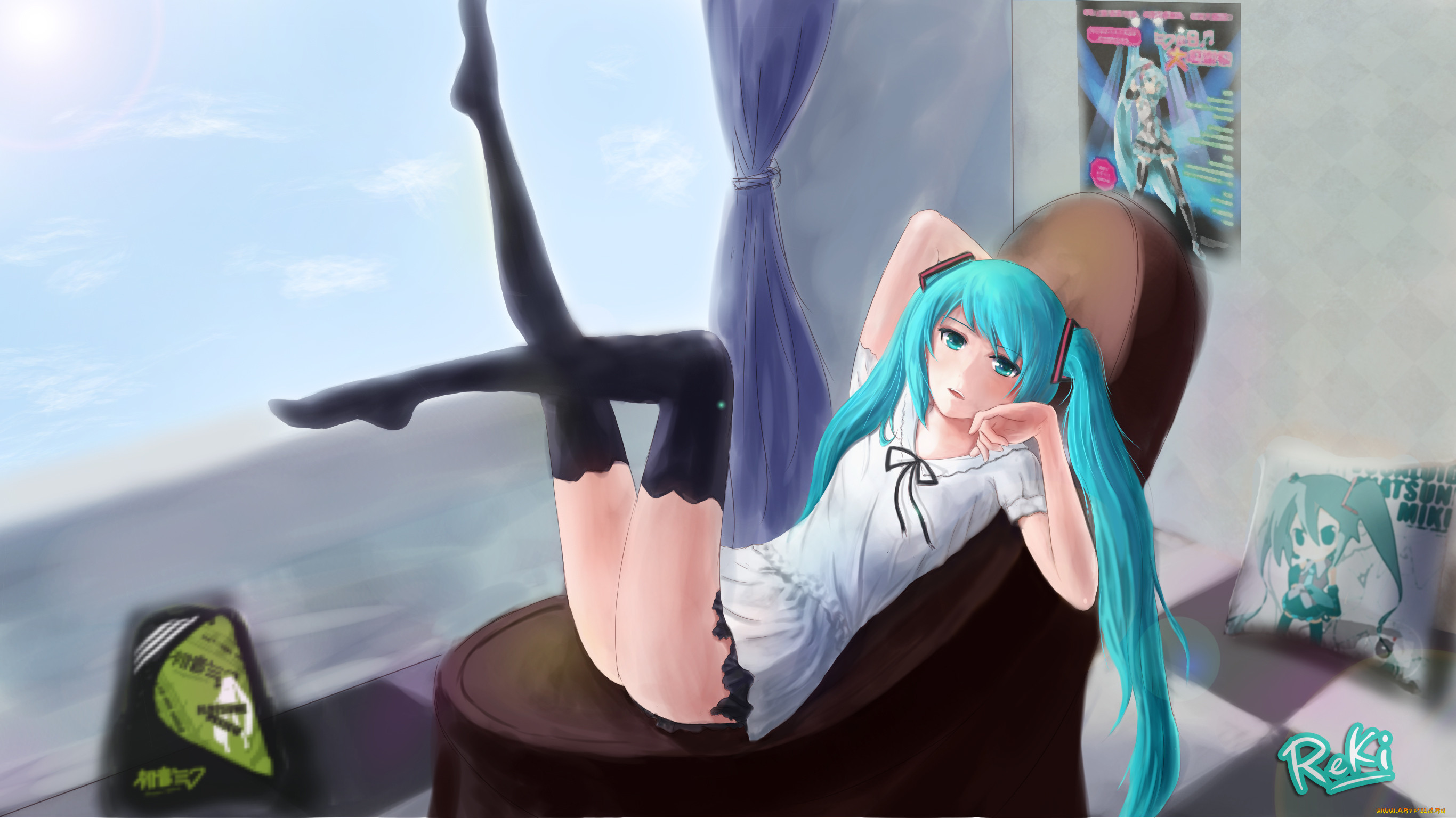 vocaloid, , , , hatsune, miku, reki, art, , , , 